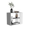 Vynxaria Elegant Side Table, End Table, Sofa Table with Two Shelves, White, 23.6" W x 19.7" H x 11.8" D - 3 of 4