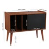 Record Player Stand with Charging Station and USB Ports - Holds Up to 300 Albums, Large Vinyl Record Storage Cabinet, Turntable Stand, End Table - 4 of 4