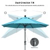 PURPLE LEAF Patio Umbrella Outdoor Table Umbrella Aluminum Frame Market Umbrella Sun Umbrella with 8 Sturdy Ribs - 4 of 4