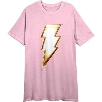 Shazam! Lightning Bolt Women's Pink T-Shirt