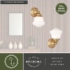 VAXCEL Huntley LED Compatible Farmhouse Bathroom Vanity Wall Fixture White Schoolhouse Glass - 4 of 4