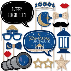 Big Dot of Happiness Ramadan - Eid Mubarak Photo Booth Props Kit - 20 Count - 1 of 4