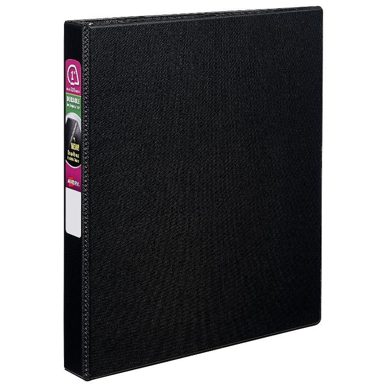 Avery Durable 1" 3-Ring Non-View Binder Black (27250) 326886, 1 of 8
