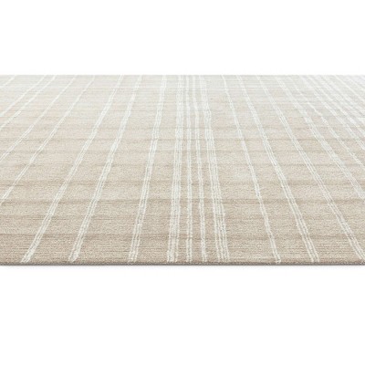 Handmade Beige Wool Tufted Rectangular Area Rug