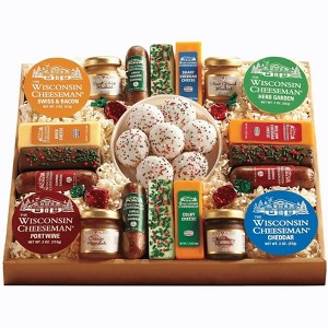 The Wisconsin Cheeseman 21 Favorites Food Gift Box Assorted Cheese, Candies, Summer Sausage - 1 of 2