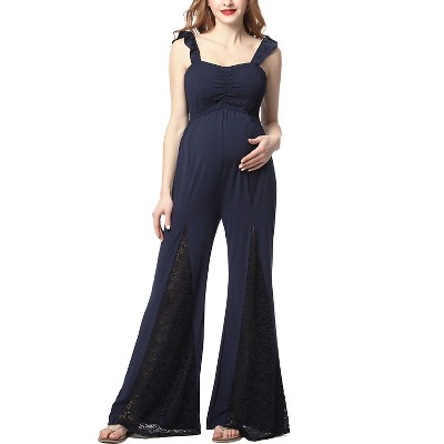 Pokkori Maternity Lace Accent Jumpsuit