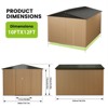 10x12 FT Outdoor Metal Storage Shed with Upgraded Frame & Lockable Doors – Large Waterproof Garden Tool Shed for Backyard, Patio, and Lawn - 3 of 4