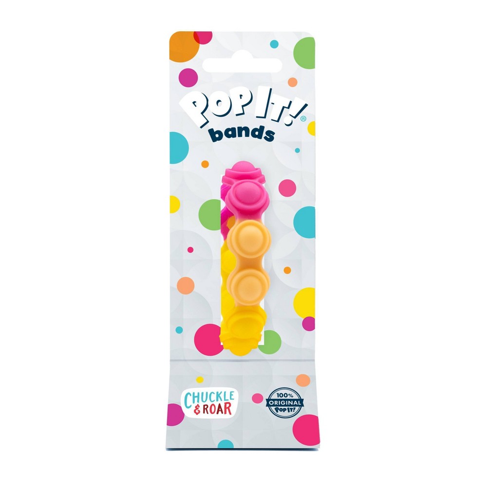 Chuckle & Roar Pop It! Pink & Yellow Band Fidget & Sensory Toy Bracelet