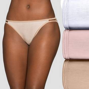 Hanes Women's 3pk Supersoft Low-rise Bikini Underwear Ob38as - Black/nude L  : Target