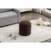 NicBex Round Ottoman Footrest Stool,Velvet/Boucle Ottoman for Living Room,Bedroom,Entryway - 2 of 4