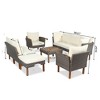 VisioGear 9-Piece Patio Furniture Set, Outdoor Conversation Set, Sectional Sofa Set with Coffee Table, Beige, 25.14"825.14"*16.14" - 3 of 4