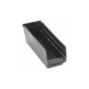 Quantum Storage Systems Economy Shelf Bin, Nesting, Conductive, 11-5/8"W X 4-1/8"D X 4"H, (7) Divider Slots, Rear Hanglock - 1 of 1