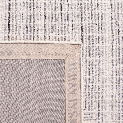 Handmade Tufted Wool Abstract Area Rug - Black/Ivory 9' x 12'
