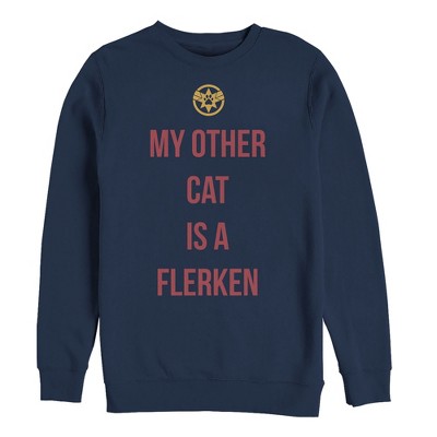 Men's Marvel Captain Marvel My Other Cat is a Flerken Sweatshirt