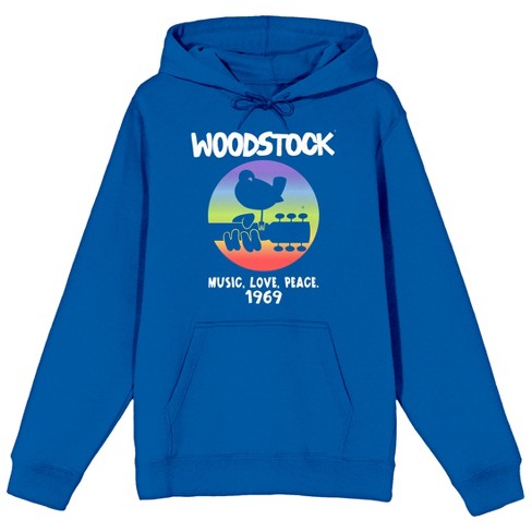 Woodstock Gradient Rainbow Art Women s Royal Blue Hoodie Target