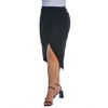 Womens Plus Size Solid Color Knee Length Tulip Skirt - 4 of 4