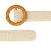 Elerevyo Women's Vintage Woven Belts Round Buckle Boho Waist Belt for Dress - 2 of 4