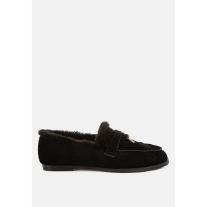 Ohrid Suede & Faux Fur Flat Loafers - 1 of 4