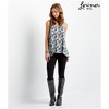 Aeropostale Womens Floral Strappy Tank Top, Black, Large - 3 of 3