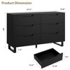 Dresser for Bedroom, Wide Dresser, Freestanding Horizontal Drawer with Storage, Wooden Closet Chest Storage - 2 of 4