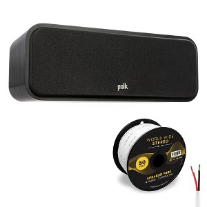 Polk Audio Signature Elite ES30  Center Channel Speaker with 14 Gauge Speaker Wire - 50 Feet (Black) - 1 of 4