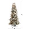 Nearly Natural 9.5-ft Flocked Manchester Spruce Artificial Christmas Tree with 650 Lights and 1733 Bendable Branches - 2 of 4