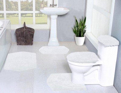 Waterford Collection Cotton Tufted Set of 5 Bath Rug Set - Home Weavers