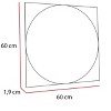 Vynxaria Salerno Mirror, Square Shape, Sandblasting Borders -Mirrored Glass - 3 of 4