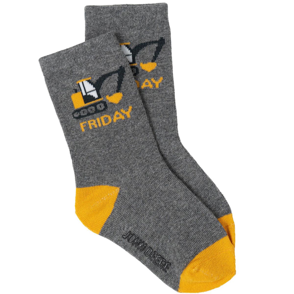 John Deere Toddler Boys' Non-Slip Grip 7-Pack Crew Socks - thumbnail 4