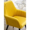 Tuchico Contemporary Velvet Upholstered Accent Chair, Yellow - 4 of 4