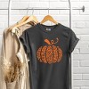 Simply Sage Market Women's Orange Leopard Pumpkin Short Sleeve Garment Dyed Tee - 3 of 4