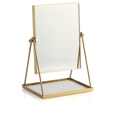 Wallace Table Mirror With Display Tray - Shiraleah