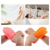 Unique Bargains Bath Massage Pad Back Scrubber Back Brush Exfoliate Feet Scrubber with Suction Cups TPR Pink Orange 2Pcs - 2 of 4
