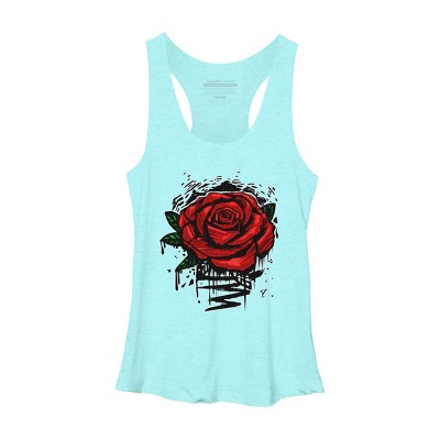 Women's Design By Humans Rugged Rose By Adamzworld Racerback Tank Top