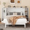 NicBex Full Size Murphy Bed Wooden Bed Frame Morden Hideaway Wall Bed with Shelves, 2 Drawers and USB Ports for BedRoom - 4 of 4