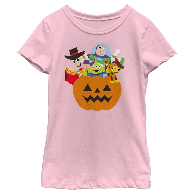Girl's Toy Story Halloween Toy Treats T-Shirt, 1 of 5