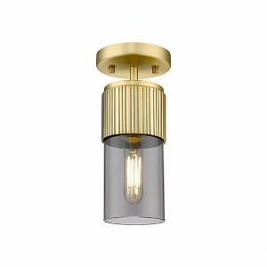 Bolivar - 1 Light Flush Mount In Industrial Style-8.75 Inches Tall and 4 Inches Wide - 1 of 1