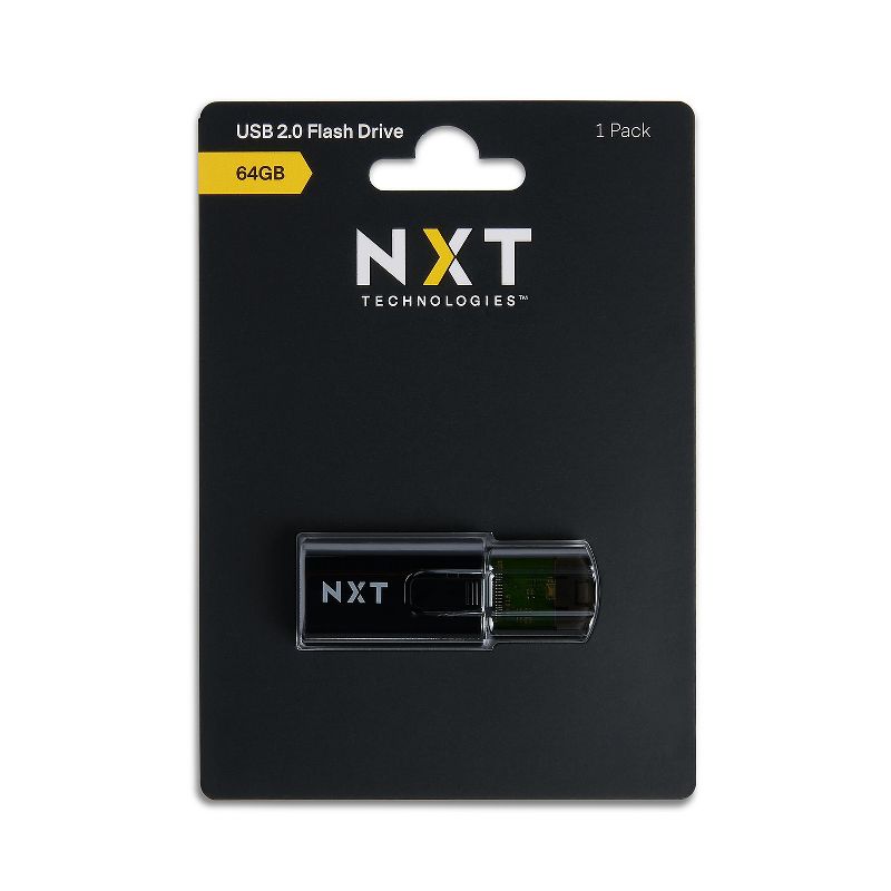 NXT Technologies 64GB USB 2.0 Type A Flash Drive Black (NX61110), 1 of 6