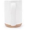 Elanze Designs Tall Ribbed Raw Clay Bottom Colorful 16 ounce Ceramic Coffee Mugs Set of 4 - 2 of 4