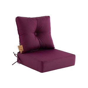 ARTPLAN Deep Seat Pillow and High Back Chair Cushions Outdoor Water Repellent Replacement Patio Seating Cushions - 1 of 4