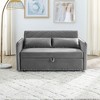 VYNXARIA Sleeper Sofa Bed,3-in-1 adjustable sleeper with pull-out bed, 2 lumbar pillows and side pocket,suitable for living room bedroom - 3 of 4