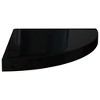vidaXL Floating Corner Shelf High Gloss Black 13.8"x13.8"x1.5" MDF - 2 of 4