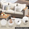 YOOCOZZ 7-Piece Wicker Conversation Set with Thick Cushion and Acacia Storage Table - 4 of 4