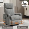 Recliner Chair with Heat & Massage, Manual Rocker Swivel Chair, 27''W Upholstered Accent Chair for Living Room-3irtyhousy - 3 of 4