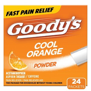 Goody's Extra Strength Headache and Pain Relief Powder - Acetaminophen - Cool Orange  - 24ct - 1 of 4