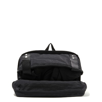 Black Nylon Expandable Travel Tote with Luggage Sleeve