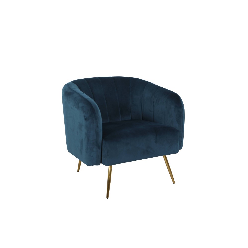 Vida Accent Chair Velvet Navy - HomePop was $299.99 now $224.99 (25.0% off)