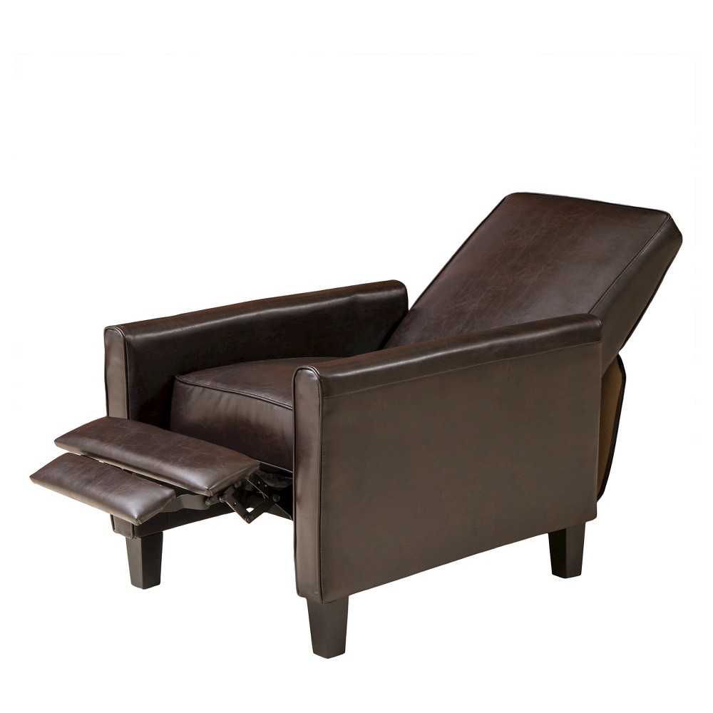 Photos - Chair Darvis Leather Recliner Club  Brown - Christopher Knight Home