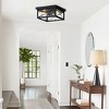 Modern Farmhouse Flush Mount Ceiling Light, Black Square Fixture with Clear Glass for Entryway - 4 of 4