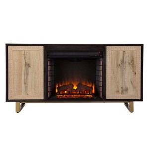 Wilconia Electric Media Fireplace with Carved Details - FE1136956 - Brown - SEI - 1 of 4